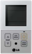 Индивидуальное управление LG Проводной пульт дистанционного управления LG PQRCVCL0Q (черный) / PQRCVCL0QW (белый)