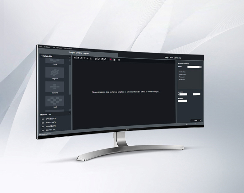 SuperSign Media Editor LG Программное обеспечение для профессионального редактирования LG SuperSign Media Editor